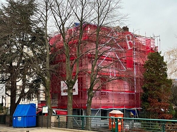 restauratie in uitvoering