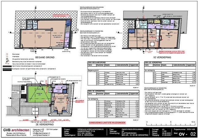 tekening restauratieplan vergunning