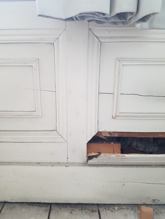 in uitvoering; restauratie interieurelementen