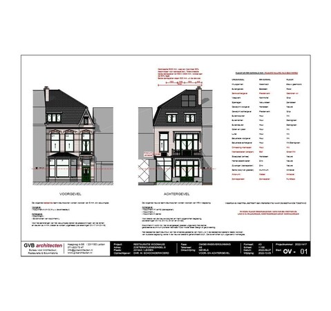 tekening restauratieplan vergunning