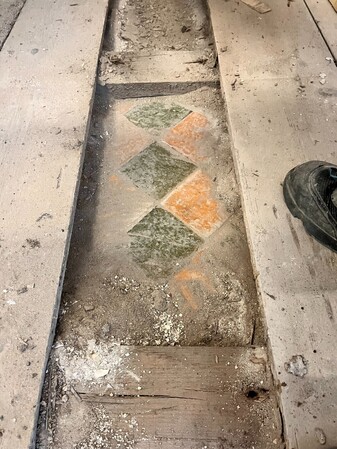 Plavuizenvloer 17e eeuw