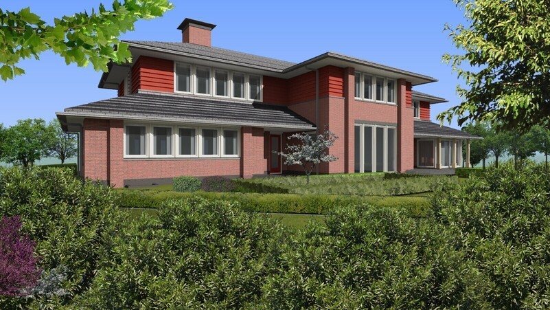 Landhuis Benningbroek achterzijde met kantoorgedeelte