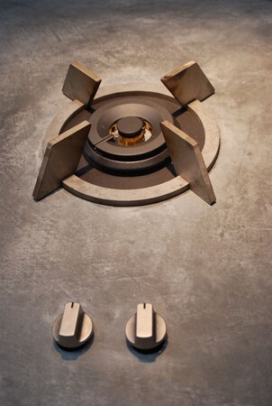 loodswoning keukenblad in het werk gemaakt beton 