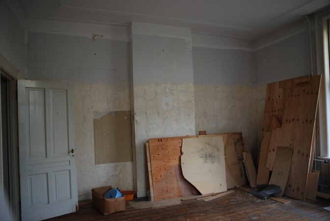 werkkamer hoofdhuis voor restauratie