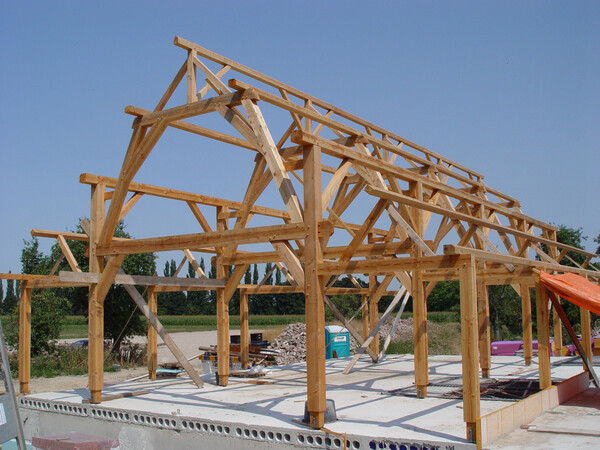 nieuwbouw ambachtelijke houtconstructie landgoedwinkel