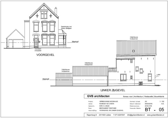 tekening gevels oude toestand
