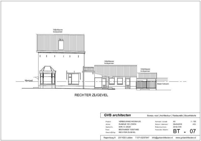 tekening gevels oude toestand
