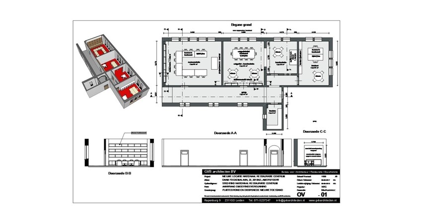 ontwerp kastenwanden NRC in uitvoering