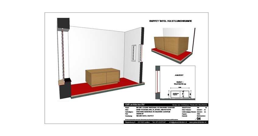 ontwerp kastenwanden NRC in uitvoering